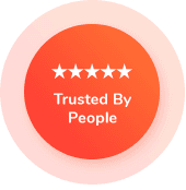 Five star customer approval status card badge