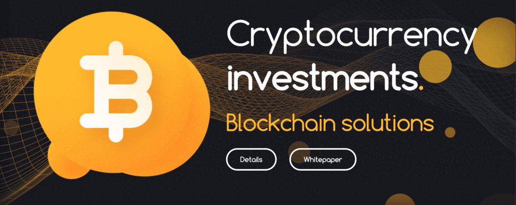 Cryptocurrency investments Blockchain solutions main banner header
