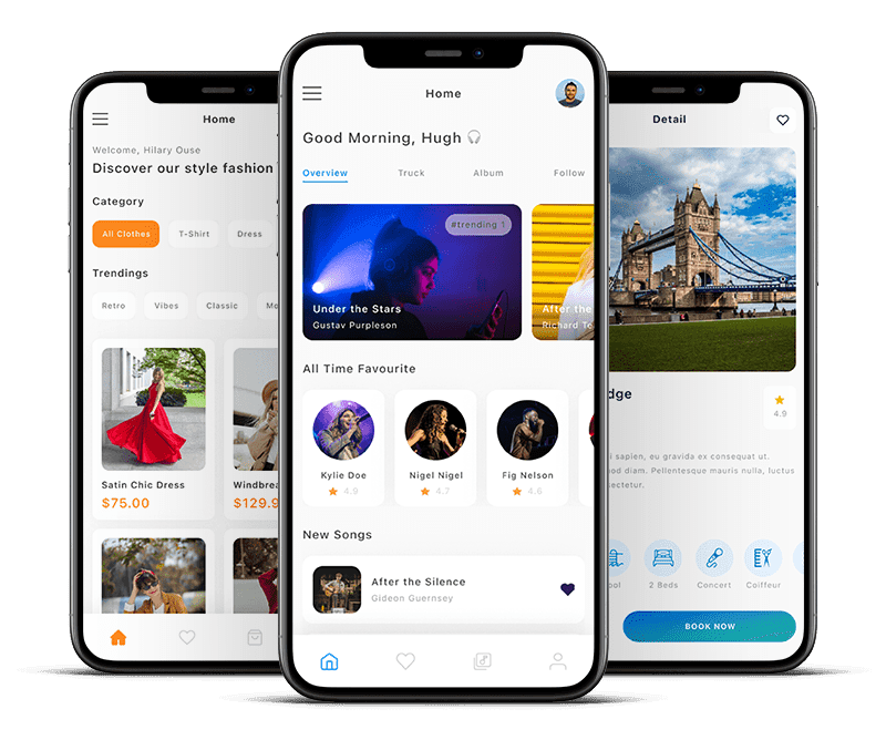 Fido App UI user journey onboarding view card showcase