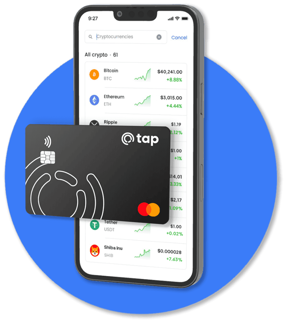 Interactive Tap card link payment methods display preview mockup frame