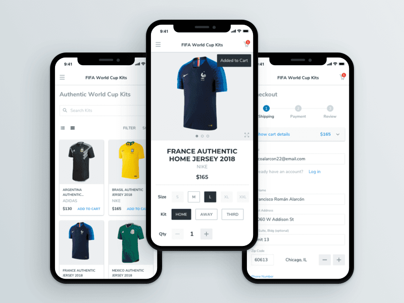 Triple smartphone layout user interface onboarding preview application screens